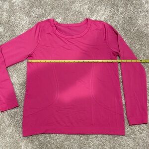 Women's Pink Lululemon Swiftly Relaxed Long Sleeve Top